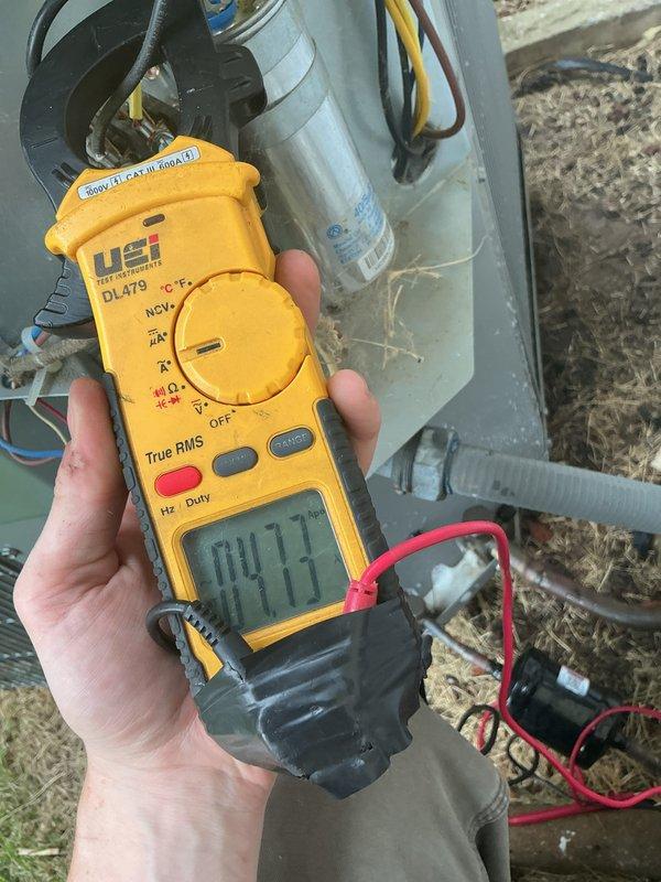 Completed comprehensive O10 cooling tune-up on backyard AC unit. Performed full system inspection including electrical testing with digital multimeter, verified capacitor operation and readings, checked all electrical connections and components. Unit found to be operating within normal parameters with all measurements acceptable.
