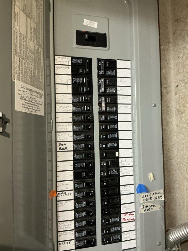 Installed Ring doorbell system for residential customer. Verified electrical compatibility at main breaker panel and confirmed adequate circuit capacity for new device installation. Doorbell installation completed successfully with proper wiring connections and functionality testing performed.