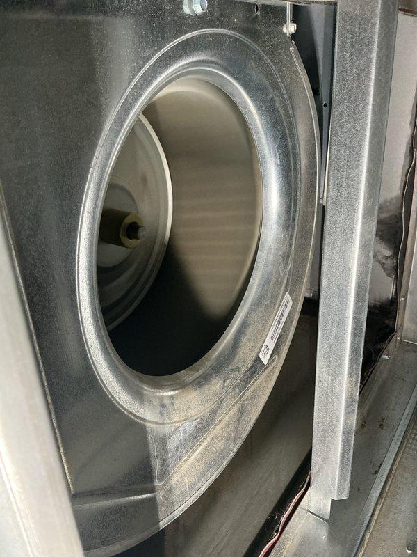 Completed comprehensive cooling system tune-up on less than one-year-old Lennox WT 10-2028 unit per customer request. Performed standard maintenance protocol including inspection of blower assembly, air intake components, and air filtration system. All components found operating within normal parameters with filter media in clean condition, consistent with newer equipment operation.