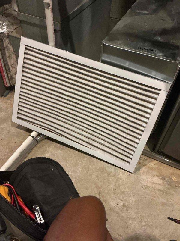 Completed comprehensive cooling system tune-up on 2024 outdoor condenser unit and associated air handler components. Performed standard maintenance protocol including inspection of return air grille, verification of proper airflow, diagnostic testing with manifold gauges, and visual assessment of condenser coil condition. All components operating within normal parameters upon completion of service.