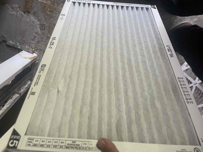 Completed heating maintenance tune-up on 15-year-old Heil furnace system found in proper working condition. Performed comprehensive inspection of unit, ductwork connections, and refrigerant lines, replaced dirty 16x25x1 pleated air filter showing significant dust accumulation, and verified all system components operating within normal parameters.