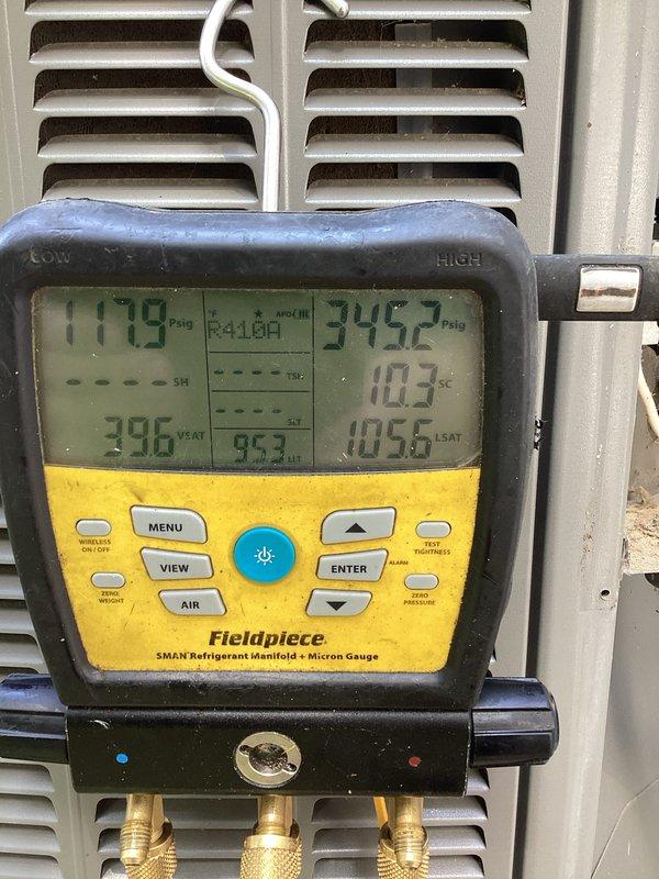 Completed comprehensive AC tune-up service on residential cooling system per Home Depot promotional offer. Performed full system diagnostics using refrigerant manifold gauges, verified proper refrigerant pressures and temperatures, inspected outdoor condenser unit for debris accumulation and airflow restrictions, and confirmed all components operating within normal parameters. System found in good working condition with no immediate service needs identified; provided customer with furnace tune-up pricing information for future consideration.