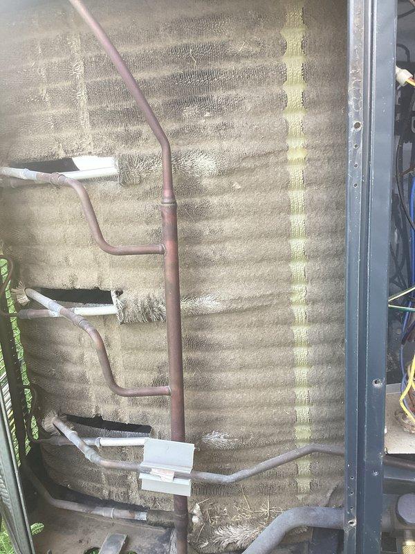 Responded to no cooling call on 7-year-old residential air conditioning system. Upon arrival, performed diagnostic evaluation of outdoor condensing unit and indoor air handler components. Inspected refrigerant lines, electrical connections, and airflow pathways. Visual inspection revealed unit in operational condition with no immediate signs of mechanical failure or refrigerant leakage. Verified proper voltage supply and tested system operation, restoring cooling function to entire home.