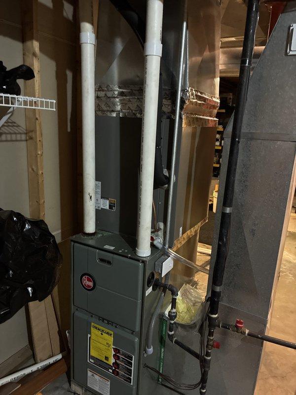 Replaced evaporator coil on second-floor HVAC system and removed one of two existing filter driers to bring system to proper configuration. All defective components were disposed of, and system was returned to proper operation.