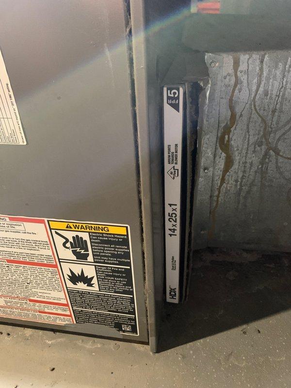 # HVAC Tune-Up Completed

Performed comprehensive preventative maintenance tune-up on a single outdoor air conditioning condenser unit located in backyard. Conducted standard inspection protocol including visual assessment of unit exterior, electrical disconnect box, conduit connections, and mounting hardware. Verified proper clearance around unit despite vegetation growth near base and wall-mounted components. Inspected indoor air handler system with focus on filter specifications and operational safety labels. All routine maintenance tasks completed per manufacturer guidelines for optimal system performance and seasonal readiness.