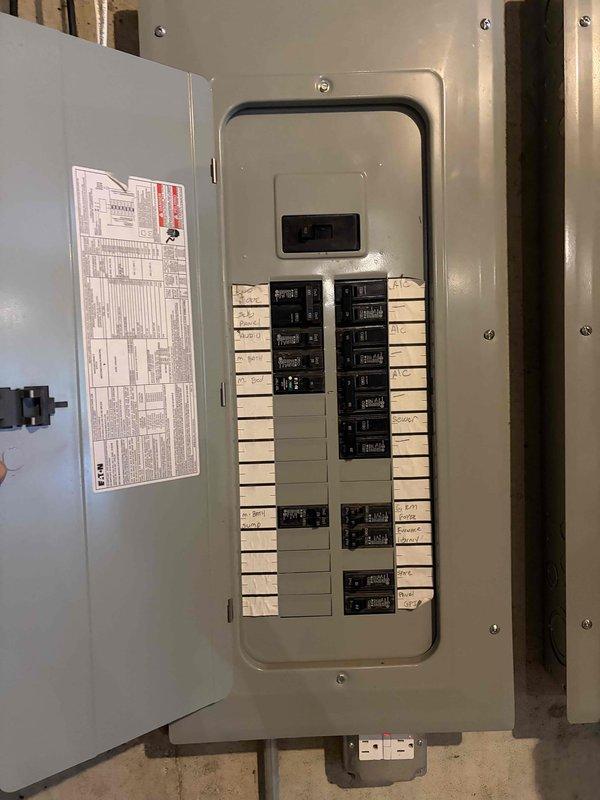 Installed two customer-provided motion-activated light fixtures at the rear exterior of the residence. Verified proper electrical connections at the breaker panel, ran wiring to the mounting locations, and secured fixtures to the exterior siding with appropriate weatherproof mounting hardware and sealed connections to prevent moisture intrusion.