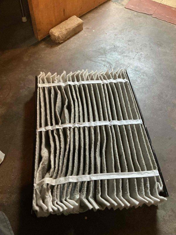 Completed comprehensive U10 Supertune on two HVAC units (outdoor AC unit and indoor furnace system). Replaced heavily soiled air filter that showed significant dust and debris accumulation, impacting system airflow and efficiency. Inspected furnace control board, wiring connections, and electrical components to ensure proper operation of both heating and cooling systems.