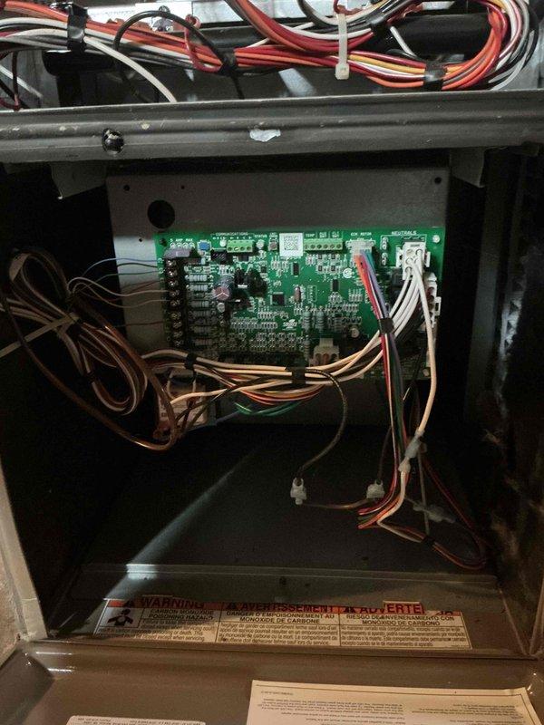 Completed comprehensive U10 Supertune on two HVAC units (outdoor AC unit and indoor furnace system). Replaced heavily soiled air filter that showed significant dust and debris accumulation, impacting system airflow and efficiency. Inspected furnace control board, wiring connections, and electrical components to ensure proper operation of both heating and cooling systems.
