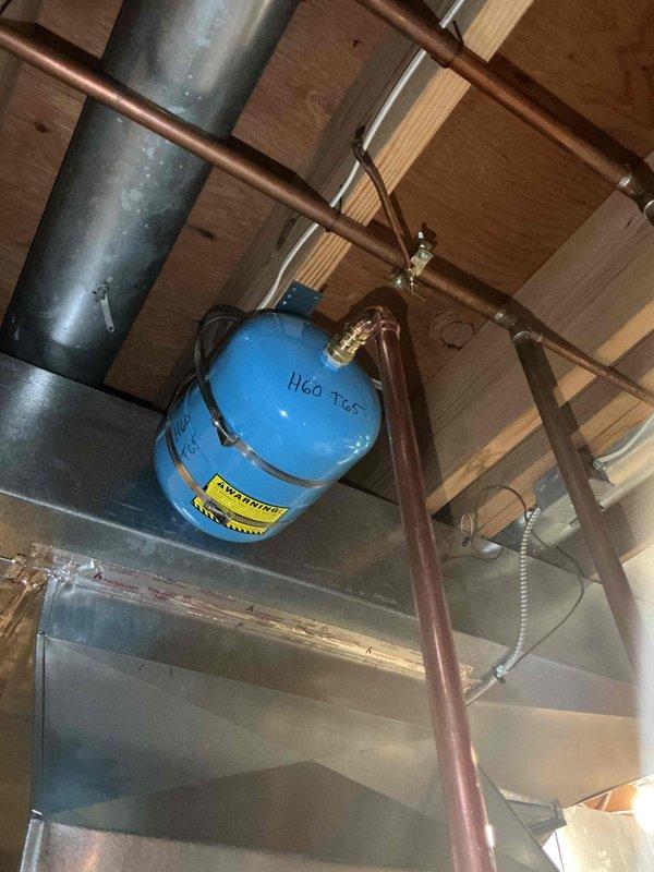 Installed 50-gallon tall gas water heater in accordance with permit 26PLU-18191, including all necessary supply and discharge piping connections with copper lines, proper venting installation, and code-compliant mounting. Evaluated residential water pressure and determined system requirements for potential pressure reducing valve installation to protect plumbing fixtures and appliances.
