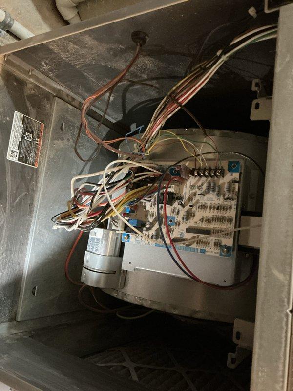 Completed comprehensive tune-up and preventative maintenance on three residential HVAC systems, each consisting of an air conditioning unit and furnace. Performed full system inspections including filter replacement with 16x25x1 pleated filters, electrical component testing, control board verification, capacitor assessment, and refrigerant line inspection. All three systems tested and confirmed operational with no deficiencies noted.