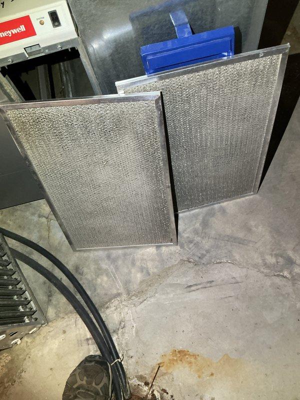 Completed comprehensive AC tune-up and maintenance service on residential HVAC system per customer request. Performed thorough inspection of unit components including blower motor assembly, electrical connections, wiring harnesses, control boards, and safety devices. Removed and examined air filters which showed moderate dust and debris accumulation; filters were assessed for replacement recommendation to maintain optimal airflow and system efficiency.