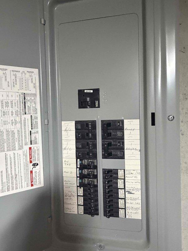 Completed installation of three outdoor lighting fixtures and one Ring light as part of a new electrical installation request. Accessed main electrical panel to establish dedicated circuits for the new fixtures, ensuring proper load distribution across the 200-amp service panel. All circuit breakers were properly labeled and documented to maintain accurate panel directory for future reference and service needs.