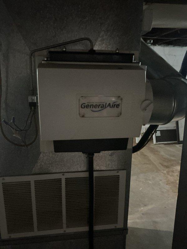 Completed comprehensive supertune maintenance on two HVAC systems: one 10-year-old air conditioning unit located in the backyard and one furnace system in the basement. Performed full system diagnostics, inspected and cleaned both units, verified thermostat operation on White-Rodgers control unit, checked GeneralAire humidifier functionality, tested airflow through return air grille, and confirmed proper operation of all heating and cooling components. Both systems operating within manufacturer specifications upon completion.