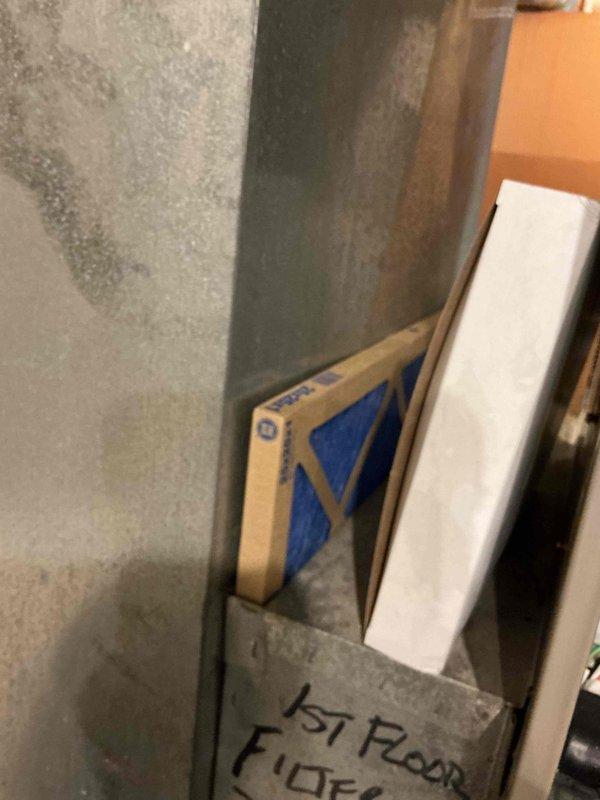 Responded to no cooling complaint on first floor 4-year-old air conditioning system. Upon arrival, verified unit was running but not providing adequate cooling. Performed comprehensive diagnostic evaluation using digital HVAC manifold gauges to measure system pressures and temperatures. Inspected both indoor air handler and outdoor condensing unit. Checked refrigerant levels, compressor operation, and airflow through the system. Documented equipment conditions with photos showing filter location at first floor furnace and diagnostic readings at outdoor unit. Completed troubleshooting procedures to identify root cause of cooling deficiency.