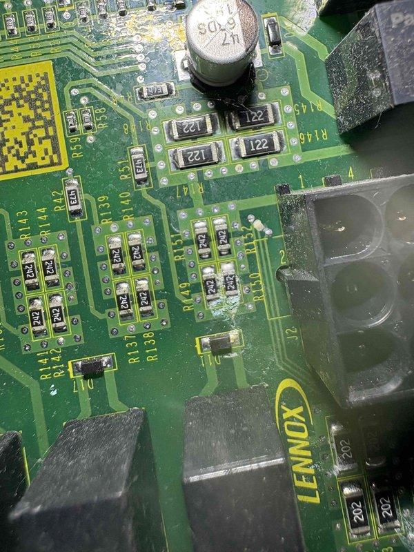 Responded to service urgent alert code 207 "GF HSI Sensed Open" on 4-year-old Lennox AC system. Upon arrival, unit was operating normally with no loss of cooling function. Inspected control board and hot surface ignitor circuit for gas furnace component. Alert indicated open circuit in HSI sensor wiring or failed ignitor element. Verified all electrical connections at control board, tested HSI resistance values, and confirmed gas furnace heating components. Cleared diagnostic code from Lennox iComfort thermostat interface. System tested successfully in cooling mode with no further alerts. Advised that alert pertains to heating system component and recommended monitoring during next heating season for proper ignitor operation.