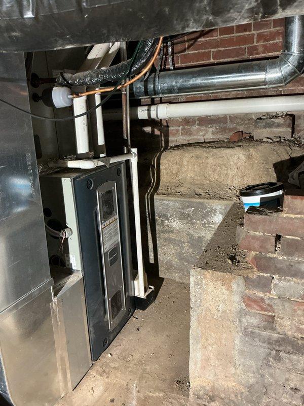 Completed comprehensive tune-up service on a basement-installed furnace unit as part of a Home Depot maintenance program. Performed standard preventative maintenance procedures including inspection of all accessible components, ductwork assessment, and system evaluation to ensure proper operation for the upcoming heating season. Unit showed normal wear consistent with age, with all major components functioning within acceptable parameters at time of service.