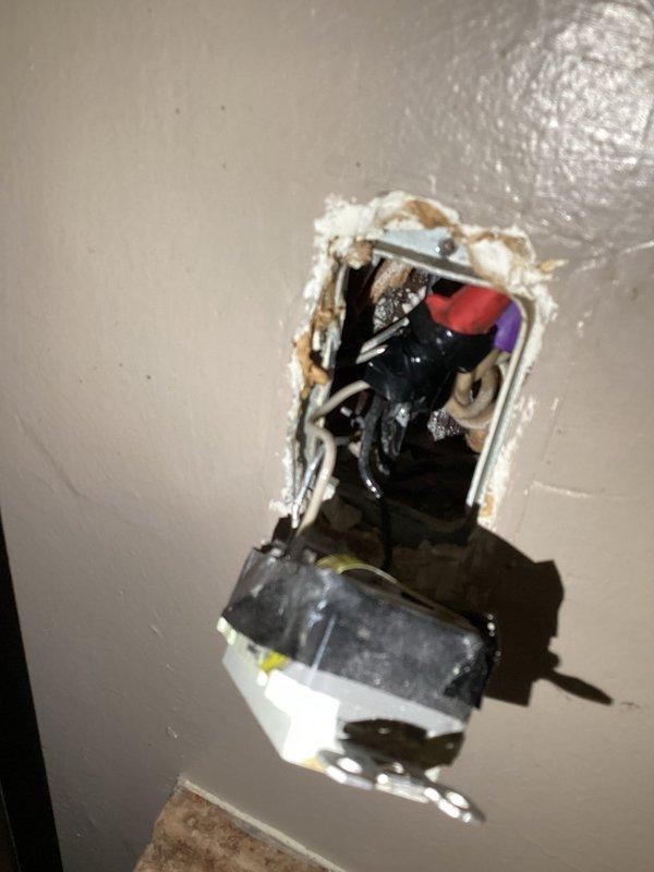 Responded to service call for multiple electrical issues including non-functional kitchen sink light/switch, foyer lamp reinstallation, and aluminum wiring panel inspection. Troubleshot and repaired kitchen sink lighting circuit, identifying faulty switch connection. Reinstalled foyer light fixture with proper mounting and wiring connections as shown in ceiling junction box with multiple circuit wires. Conducted comprehensive inspection of main electrical panel containing aluminum wiring to assess proper terminations, connections, and overall safety condition. Verified all connections were properly torqued and treated with anti-oxidant compound per aluminum wiring standards. Documented meter installation and service entrance equipment condition. All circuits tested and confirmed operational upon completion.