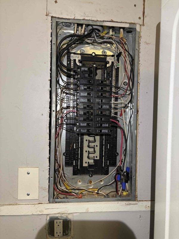 Responded to no-power call affecting multiple outlets throughout home and AC unit. Upon arrival, inspected main electrical panel and verified utility power had been restored after customer contacted power company. Tested affected circuits, confirmed proper breaker operation, and verified power restoration to all previously non-functioning outlets and AC unit throughout residence.