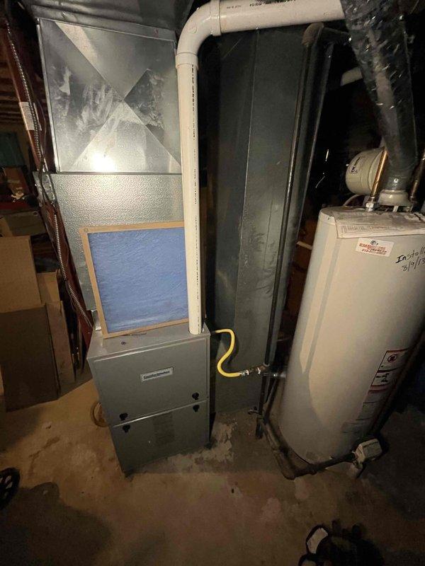 Completed comprehensive supertune maintenance service on a single-unit HVAC system with furnace located in basement and AC unit outside. Performed full system inspection including blower motor assembly, electrical connections, control board, air filtration system, and all associated wiring harnesses. All components were evaluated for proper operation, connections were verified secure, and system was confirmed to be functioning within normal parameters.