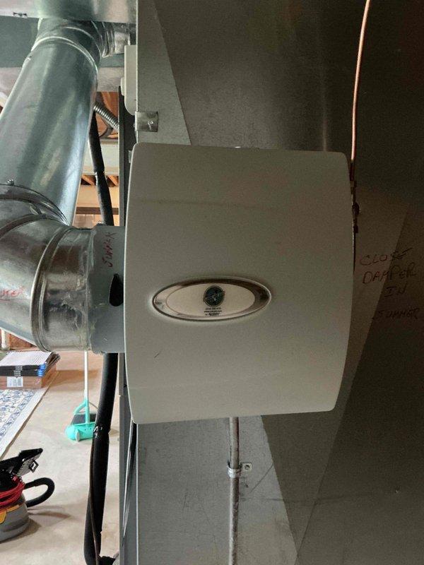 Completed comprehensive Supertune maintenance service on a 6-year-old split HVAC system with outdoor condensing unit and basement air handler. Performed full system inspection including electrical connections, refrigerant levels, condensate drain functionality, and airflow measurements. Cleaned condenser coils, checked fan motor operation, inspected ductwork connections and seals, and verified proper thermostat calibration. System operating within manufacturer specifications with no deficiencies noted at time of service.