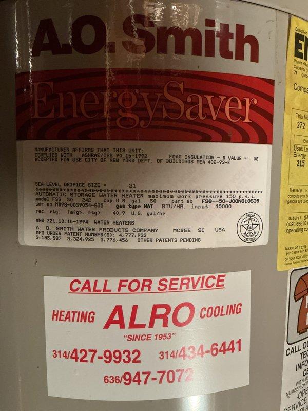 Completed installation of 50-gallon tall gas water heater (A.O. Smith EnergySaver model) under permit #26plu-192205 in basement utility area. Installed new 3/4" pressure reducing valve to regulate incoming water pressure and 1/2" Propress ball valve for main water supply control. Replaced two Level 2 frost-free hose bibs to prevent exterior freeze damage. Installed 5/8" OD x 3/8" OD compression lead-free 1/4-turn angle stop valve (PFXQAC32C) for fixture supply connection. Installed laundry box with integrated hammer arrestor (model 38540 LB4312HA) to eliminate water hammer and provide proper washing machine connections. Connected all copper supply lines to water heater using proper fittings and secured gas line connections per code requirements. Verified all plumbing connections for leaks, tested temperature and pressure relief valve operation, and confirmed proper venting of combustion gases. Unit tested and operational upon completion.