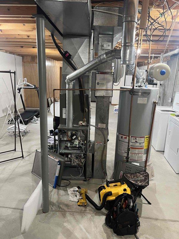 Completed comprehensive heating tune-up on 7-year-old Lennox furnace system. Performed thorough inspection of all internal mechanical components, including gas valves, heat exchanger, blower assembly, and electrical connections. Cleaned burner assembly and verified proper ignition sequence. Tested and confirmed proper operation of integrated humidifier unit with copper water supply line. Checked all ductwork connections and verified system airflow. Conducted safety inspection of venting system and combustion air supply. System operating within manufacturer specifications with no issues identified.