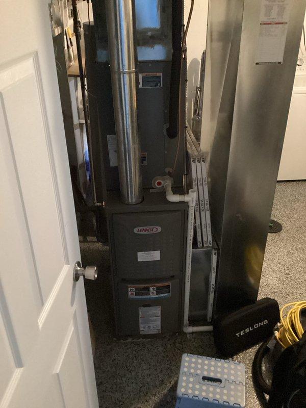 Completed comprehensive heating tune-up on Lennox furnace system with no reported issues or symptoms. Performed standard maintenance protocol including inspection of all system components, burner assembly, heat exchanger, blower motor, air filter, ductwork connections, and thermostat operation verification. System found operating within normal parameters with Honeywell Home ProSeries thermostat functioning properly at 73 degrees.
