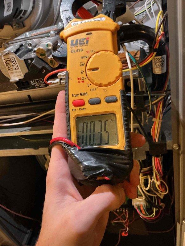 Completed comprehensive super tune maintenance service on two HVAC units, including one outdoor condensing unit located in the side yard and one Lennox furnace system in the basement. Performed thorough electrical diagnostics using digital multimeter to verify proper voltage and amperage readings across control boards and electrical components, inspected all refrigerant lines, ductwork connections, and wiring harnesses for both systems. All equipment tested within manufacturer specifications, with both units under 10 years old showing normal operating parameters and requiring no corrective actions at this time.
