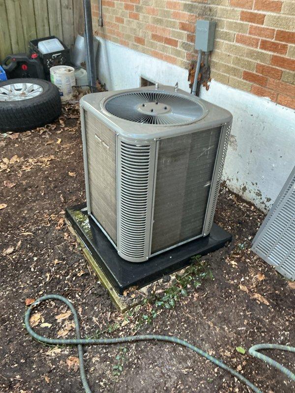 Responded to no cooling call on 4-year-old Lennox model 13ACXN03D-230-26 outdoor condensing unit. Upon arrival, confirmed unit was blowing warm air with no cooling capacity. Performed diagnostic evaluation of system components including capacitor inspection and electrical connections. Assessed condenser coil condition and verified proper power supply to unit. Completed necessary repairs to restore cooling operation and tested system for proper functionality before departure.
