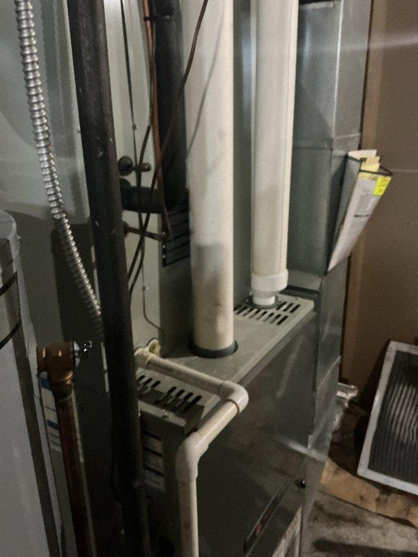 Responded to no cooling complaint on 10+ year old residential AC unit that had been shut off. Upon inspection, found evaporator coil heavily contaminated with dust, dirt, and debris accumulation, severely restricting airflow and heat transfer capability. Outdoor condenser coil also showed significant buildup of lint and fibrous material between fins, along with visible corrosion on copper refrigerant lines and deteriorated insulation on piping. Performed thorough system evaluation and documented condition of both indoor air handler and outdoor condensing unit components for repair recommendations.