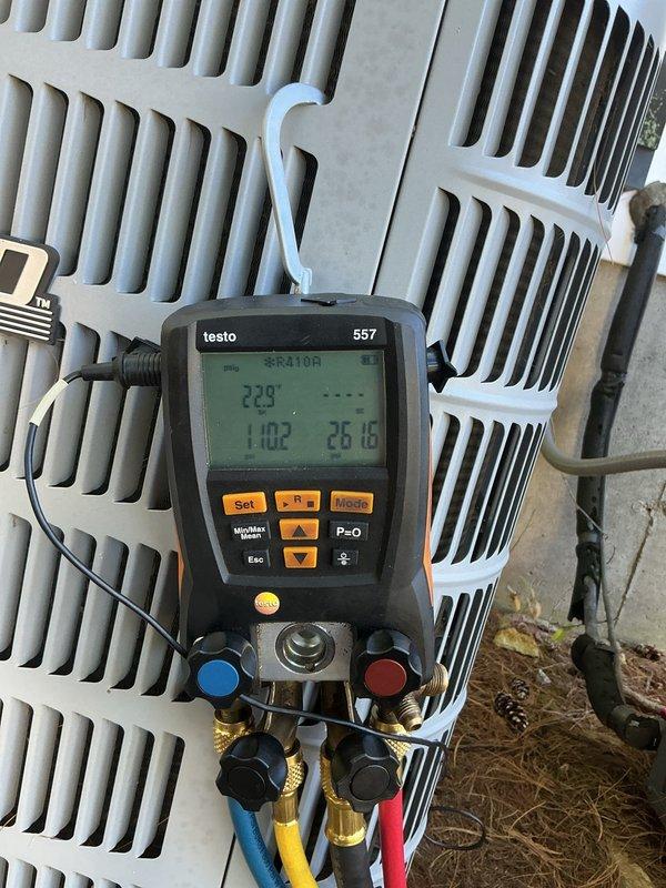 Replaced failed ADP coil (serial number 7117e34270) in residential split system air conditioning unit. Retrieved replacement coil from warehouse, installed new evaporator coil in basement air handler, evacuated and recharged system with R-410A refrigerant to manufacturer specifications, and verified proper operation of heating and cooling functions using digital manifold gauges at outdoor condensing unit. Removed and disposed of defective coil, confirmed system pressures and temperatures within normal parameters, and left unit operational.