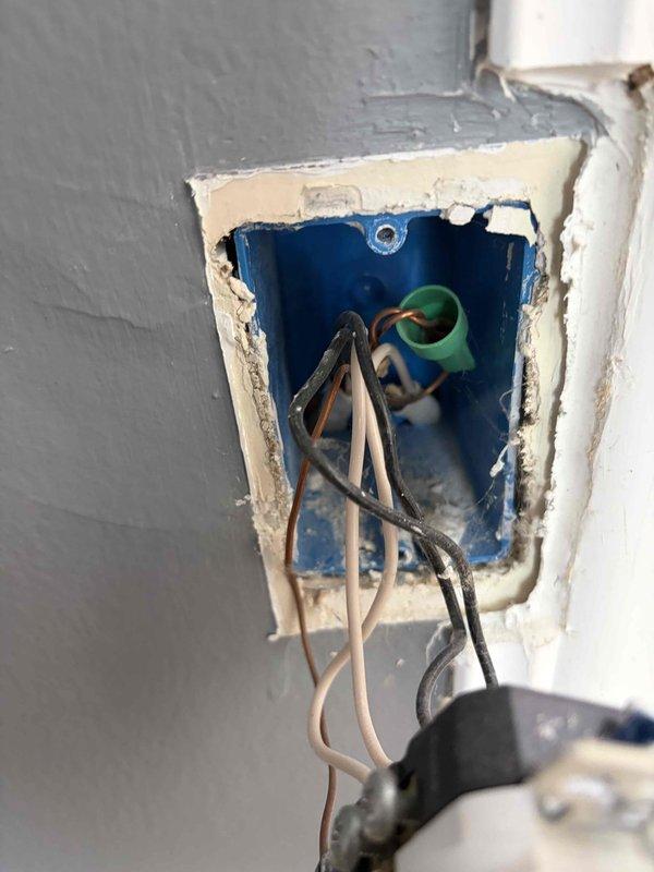 Completed electrical service estimate and sold project for ceiling fan installation, outlet relocation, and circuit removal. Accessed existing junction box with multiple wire connections and evaluated electrical panel with circuit breaker configuration to determine scope of work for upcoming modifications.
