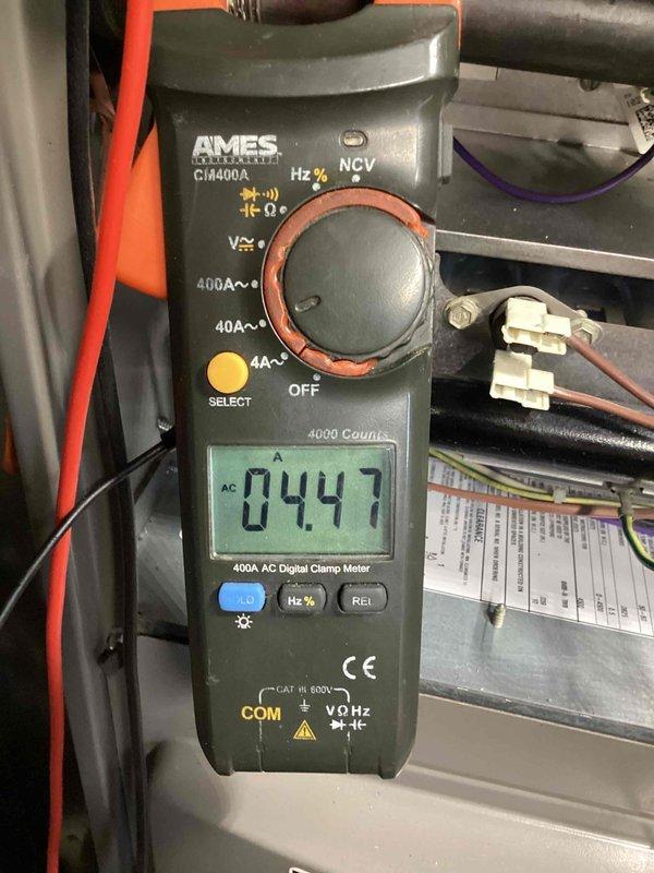 Completed comprehensive heating tune-up on basement furnace unit, performing standard O10 maintenance protocol. Conducted electrical diagnostics using clamp meter and multimeter to verify amperage draws and system voltage readings, confirming all electrical components operating within manufacturer specifications. All safety checks passed, system tested and left in proper working condition.