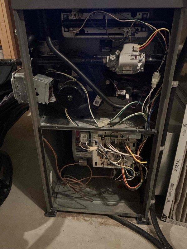 Completed comprehensive heating tune-up on two furnace units located in basement and attic during morning service window. Performed full system diagnostics on both units including inspection of gas valve assemblies, blower motors, electrical connections, and control boards. Verified proper thermostat operation and temperature calibration on smart thermostat system displaying heat settings. All components found operational with no immediate repairs required at this time.
