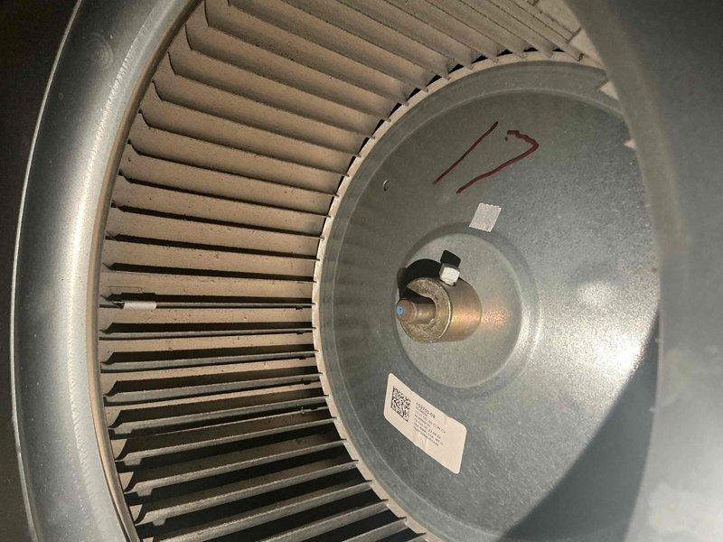 Completed comprehensive cooling maintenance on two Lennox HVAC systems: one basement unit and one attic unit, both approximately 9 years old with two outdoor condensing units. Performed full AC tune-up protocol on both systems including filter inspection and replacement, blower motor assembly evaluation, and verification of proper airflow through squirrel cage blower wheels. Both systems tested and confirmed operational with no deficiencies noted.
