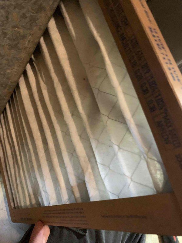 Performed a seasonal tune-up on one gas furnace, including a full system inspection and operational check. Inspected and replaced the pleated return air filter, which showed heavy dust and debris loading, to restore proper airflow. Verified thermostat (ecobee smart thermostat) communication and calling for heat, and confirmed the system was operating normally at completion.