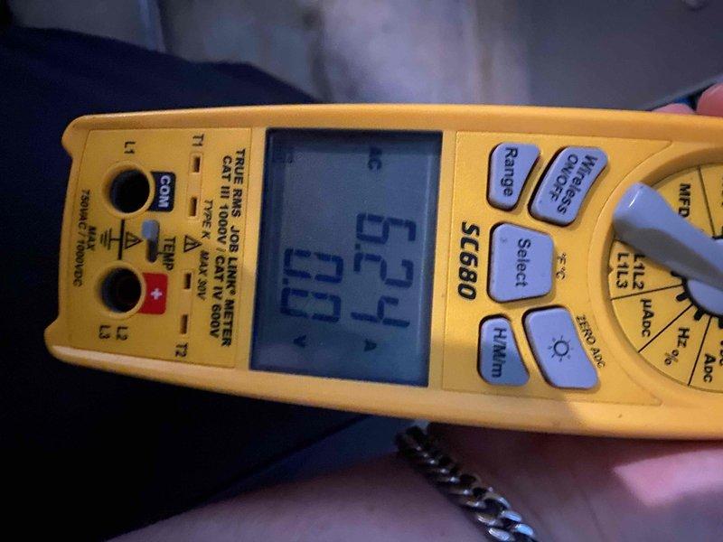 Performed a heating tune-up on the furnace, including inspection of the blower and air handler cabinet, and verified electrical operation with a true RMS clamp meter, measuring approximately 6.2 A AC draw. Inspected the pleated return air filter and found it clean, with no visible damage, debris, or restriction. The system was left operating normally.