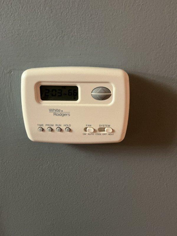 Performed heating tune-ups on two 13-year-old systems, each with a 12-5 PFCC configuration and no accessories installed. Verified thermostat operation at both control points (Aprilaire digital and White Rodgers digital) and confirmed proper heat call and system response.
