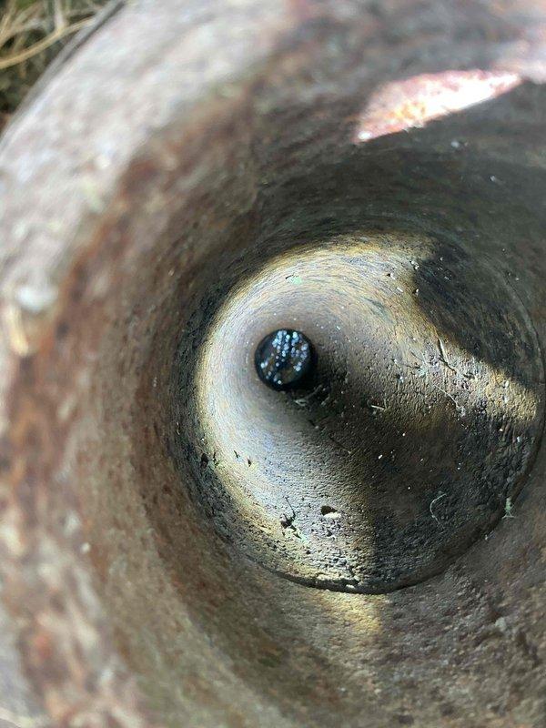 Accessed the 4" exterior cleanout, removed the cap, and hydro-jetted the main sewer line to clear obstructions and restore proper flow. Inspected the corroded cast iron cleanout opening, which showed heavy rust and scaling along the interior walls, and replaced the cap upon completion.