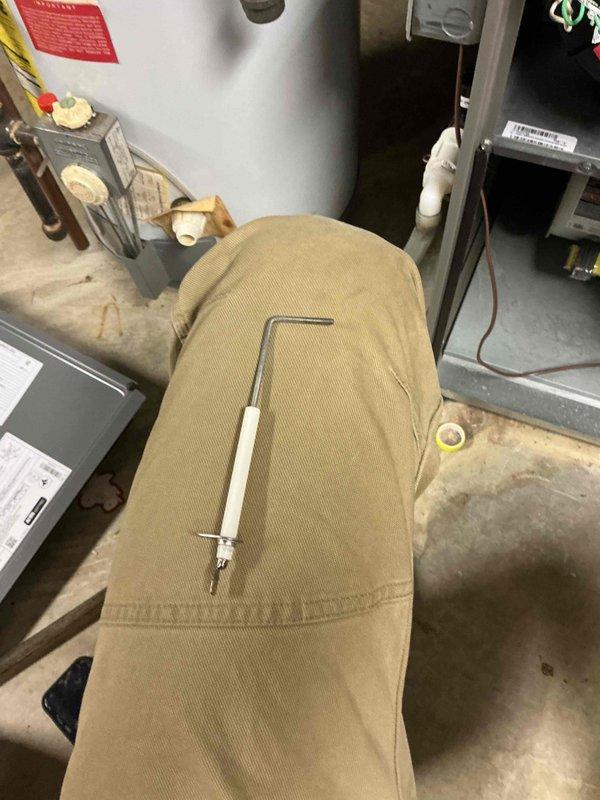 Performed a seasonal tune-up on a Lennox gas furnace (one unit), including a visual inspection of the cabinet, PVC intake/exhaust piping, gas line connections, and wiring, with no signs of rust, cracks, frost, or damage observed. Removed the burner access panel and serviced the flame sensor/igniter assembly, then verified safe and proper furnace operation.