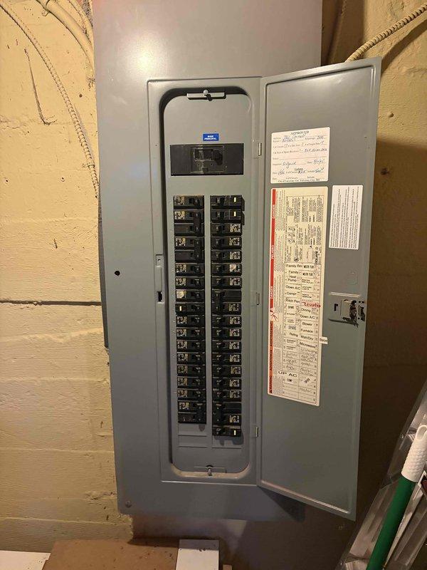 Replaced a non-functioning SunTouch thermostat controlling the bathroom in-floor radiant heating with the customer-supplied SunTouch unit. Isolated power at the electrical panel before removing the failed thermostat, then terminated and secured the line-voltage and floor-sensor conductors to the new unit. Restored power and verified proper operation of the radiant floor heating circuit.