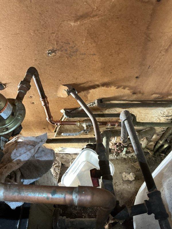 Installed a replacement circulator pump on the boiler's hydronic heating loop without draining the system, restoring heat to the home. Verified proper flow, secure connections, and normal system operation, and disposed of the old pump.