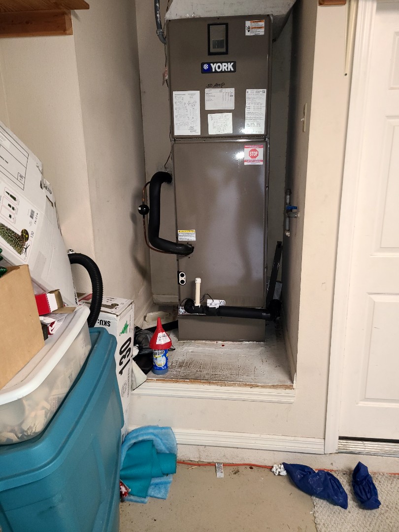 Perform maintenance on York air-conditioner. 