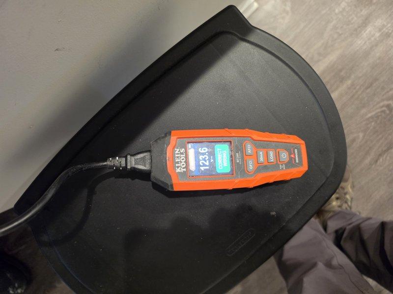 Responded to a no-power issue affecting a 230V electrical unit. Upon arrival, performed voltage testing at the electrical panel using a Klein Tools digital multimeter, which confirmed abnormal voltage readings of 123.6V at the circuit. Inspected the seven-meter electrical distribution panel serving multiple units, examining circuit breakers 3109, 3110, 3201.5, and 3216. Identified and resolved the power supply issue, restoring proper 230V service to the affected unit.