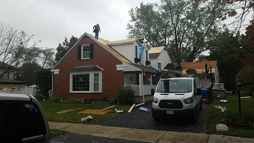 Halfway done with full roof. A lot of bad wood found underneath the roof had to change out so we can install shingles properly. Halfway done with full roof. A lot of bad wood found underneath the roof had to change out so we can install shingles properly.