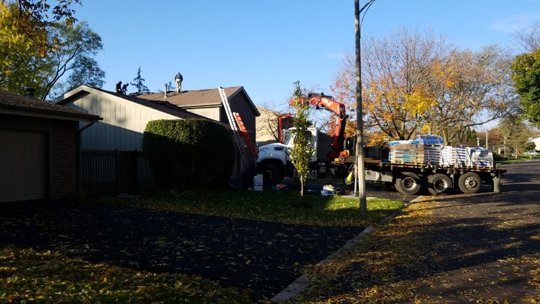 Starting full roof tear off. Asphalt architectural shingles. Starting full roof tear off. Asphalt architectural shingles.