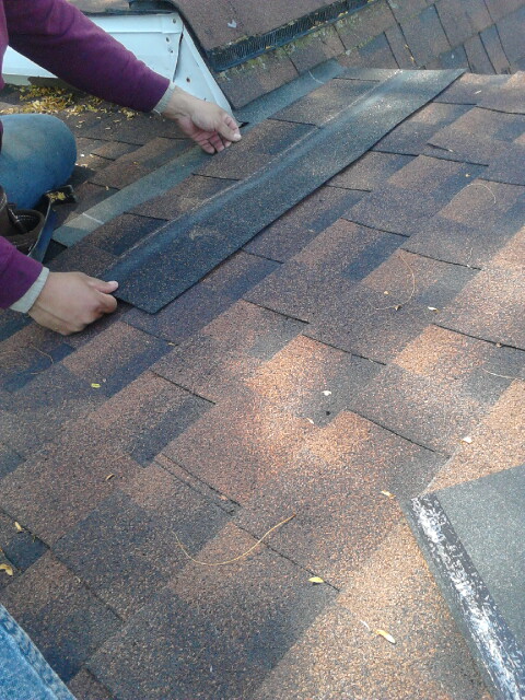 Doing a shingle roof repair on dead valley. Doing a shingle roof repair on dead valley.