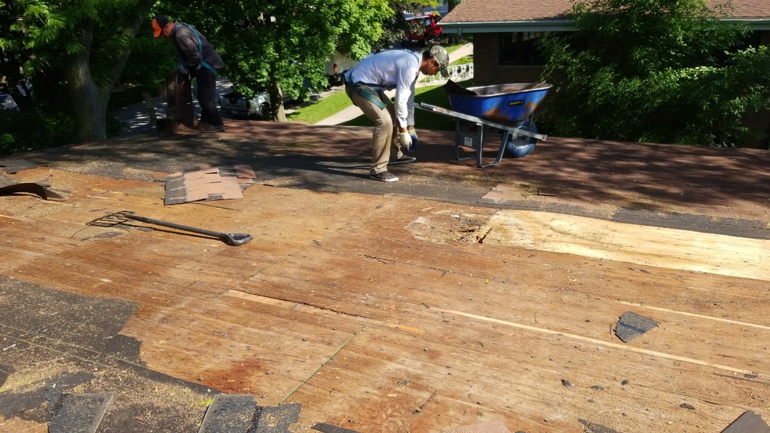Starting roof replacements all new wood decking Starting roof replacements all new wood decking