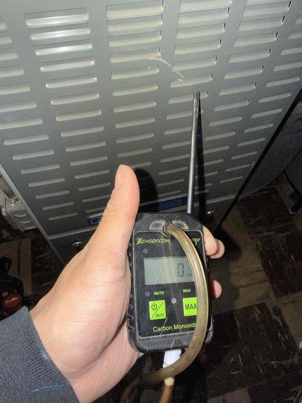 Performed Clean and Check service on furnace per Comfort Plan agreement. Verified proper burner operation with strong blue flame pattern. Conducted carbon monoxide safety test with readings of 0 PPM, confirming safe operation and proper ventilation.