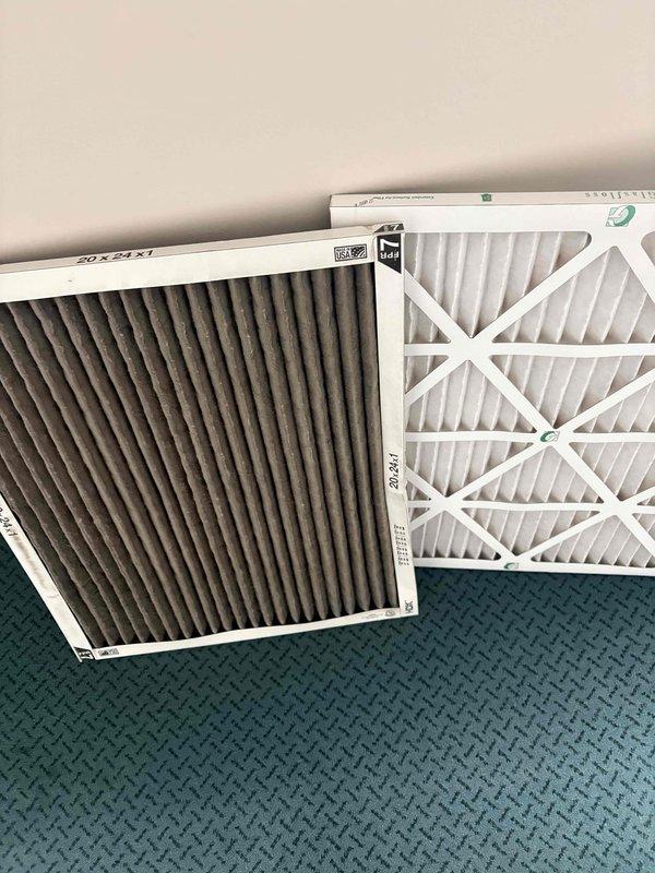 Performed Comfort Plan Clean and Check on rooftop unit. Replaced dirty 16x25x2 air filters with new ones, inspected condenser coils and electrical connections. Note: Will need to return to shut off boilers.